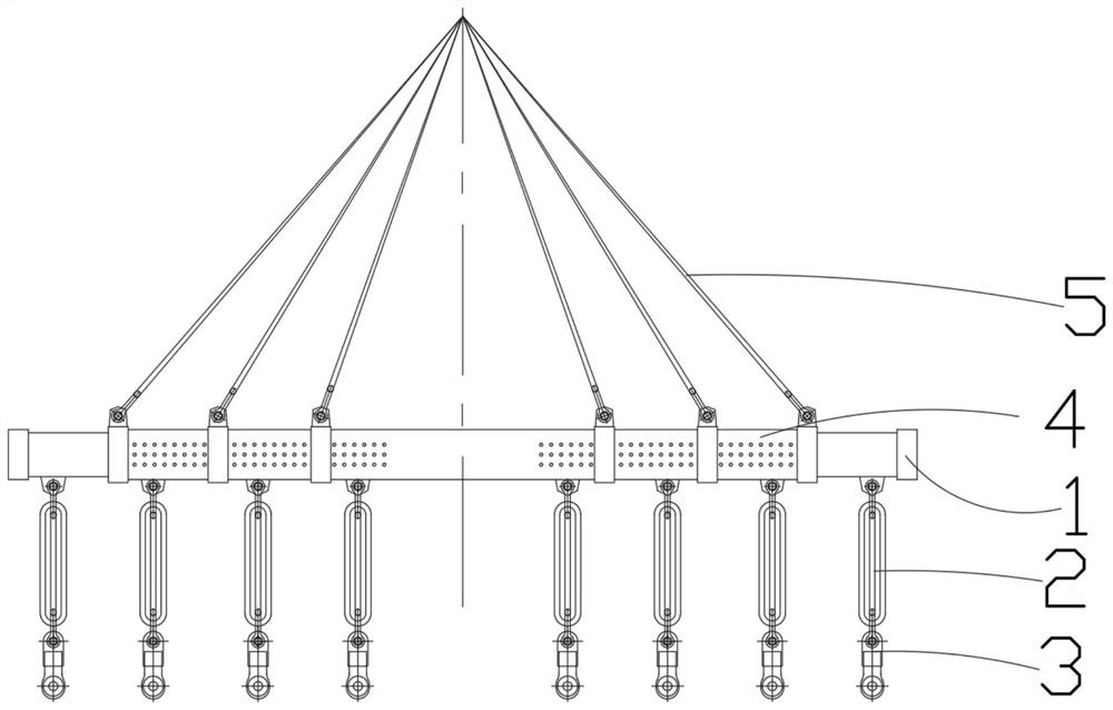 Stepless-adjustment telescopic hoisting distribution beam device
