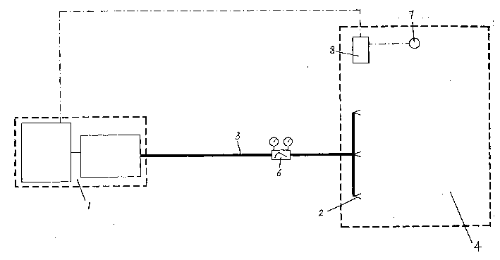 Fireproof nitrogen supplying system for supporting human breath