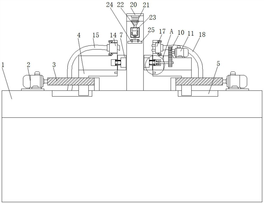 A grinding device for valve processing