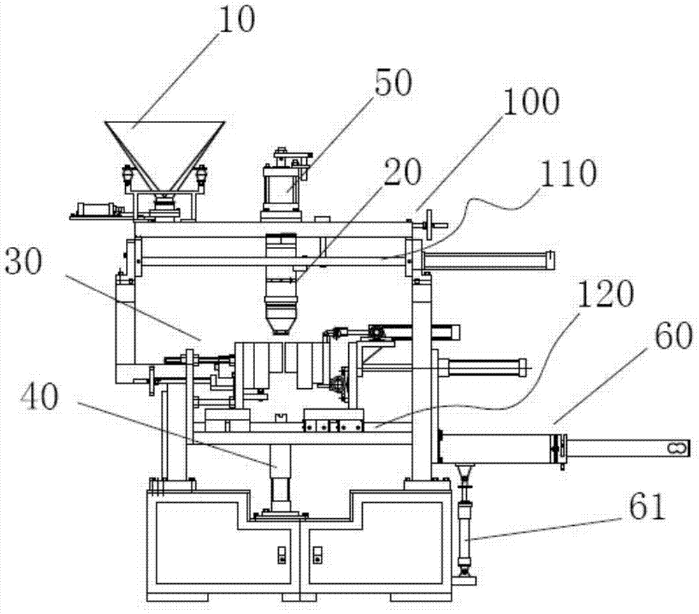 Core shooting machine of hot core box