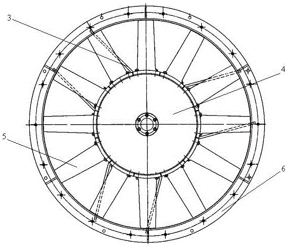 A large flow and large aspect ratio blade axial flow fan