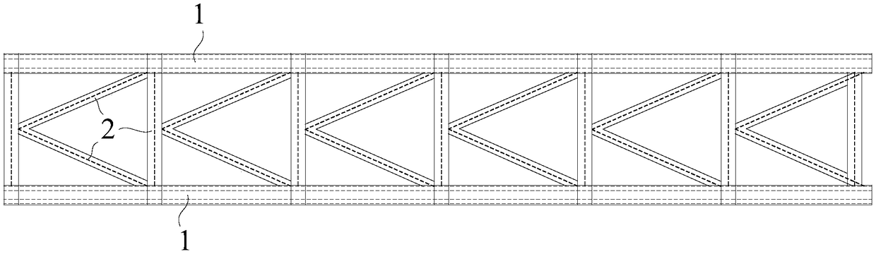 Novel straddle type monorail double-line combined track beam structure