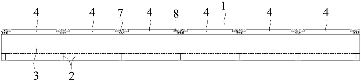 Novel straddle type monorail double-line combined track beam structure