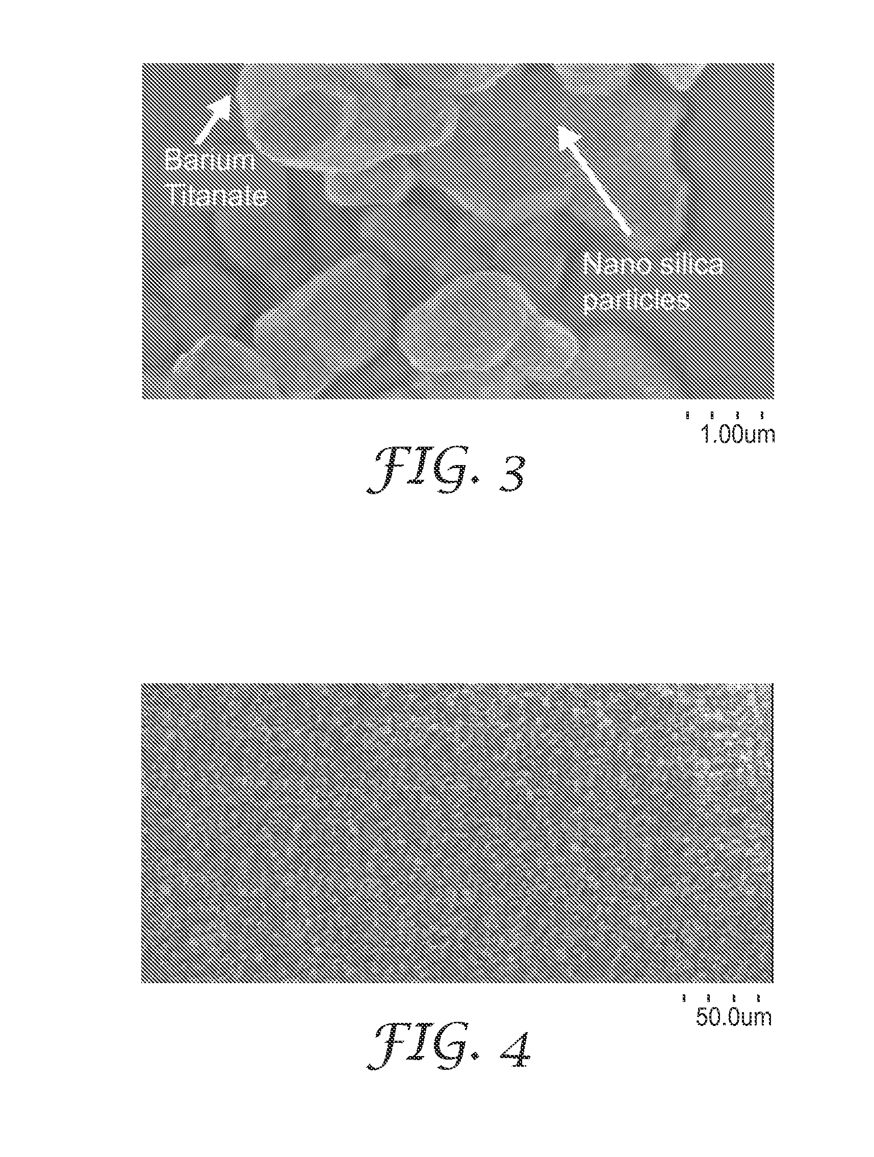Dielectric material with non-linear dielectric constant