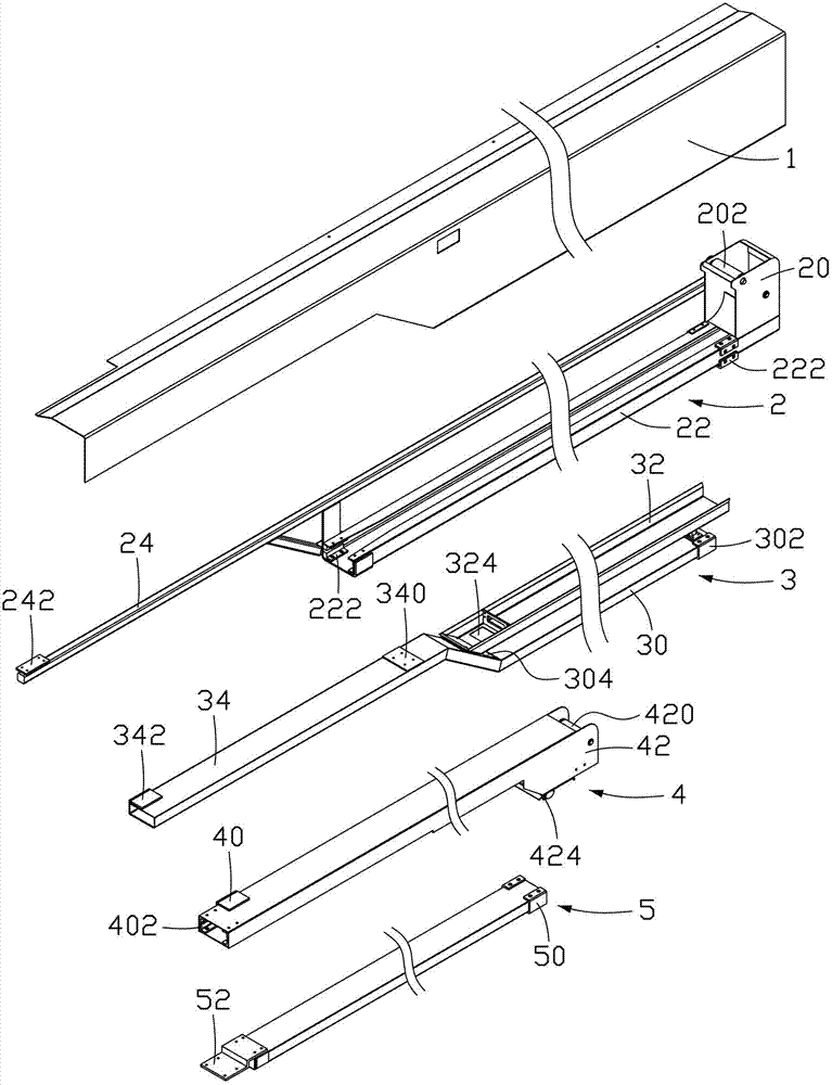 Telescopic pipeline conveying device and high-altitude operation equipment having same