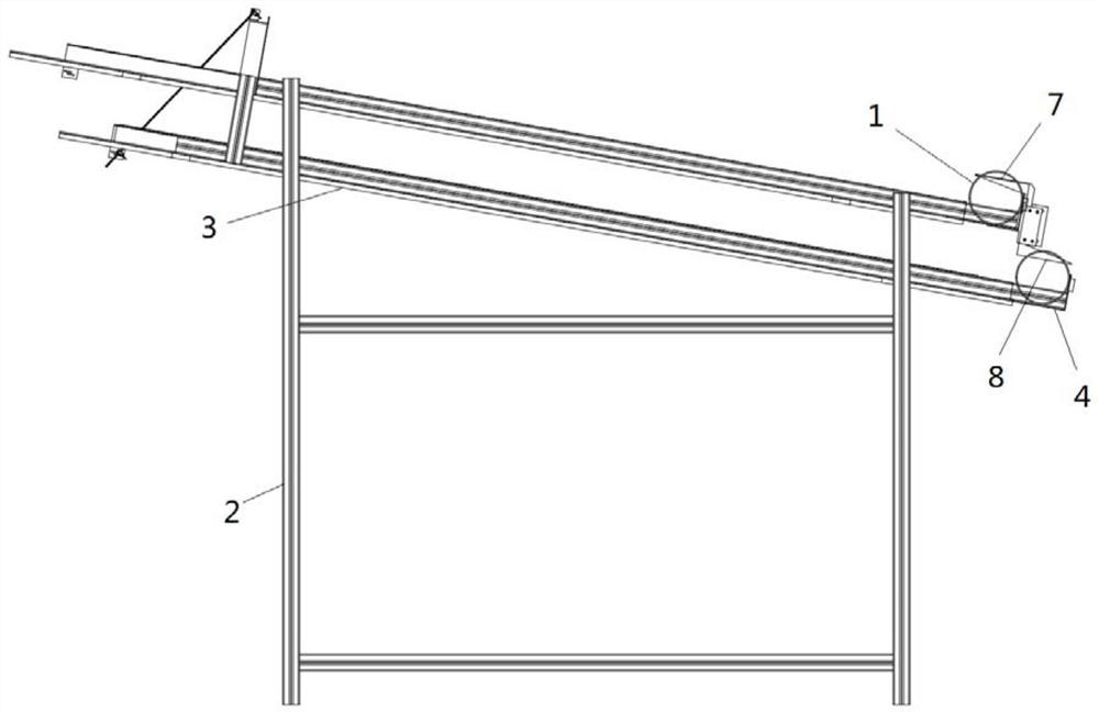 A feeding structure and a loading and unloading device