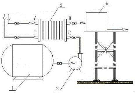 Vapor condensed water recycling process and device for organic amine desulfurization system