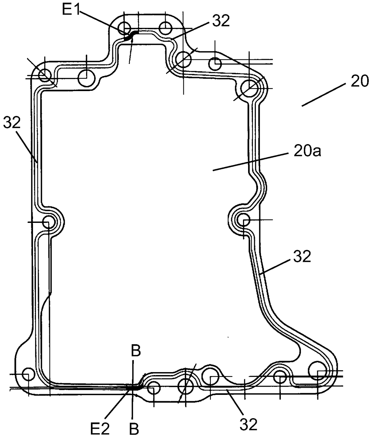 Sealing structure for sealing multiple joints