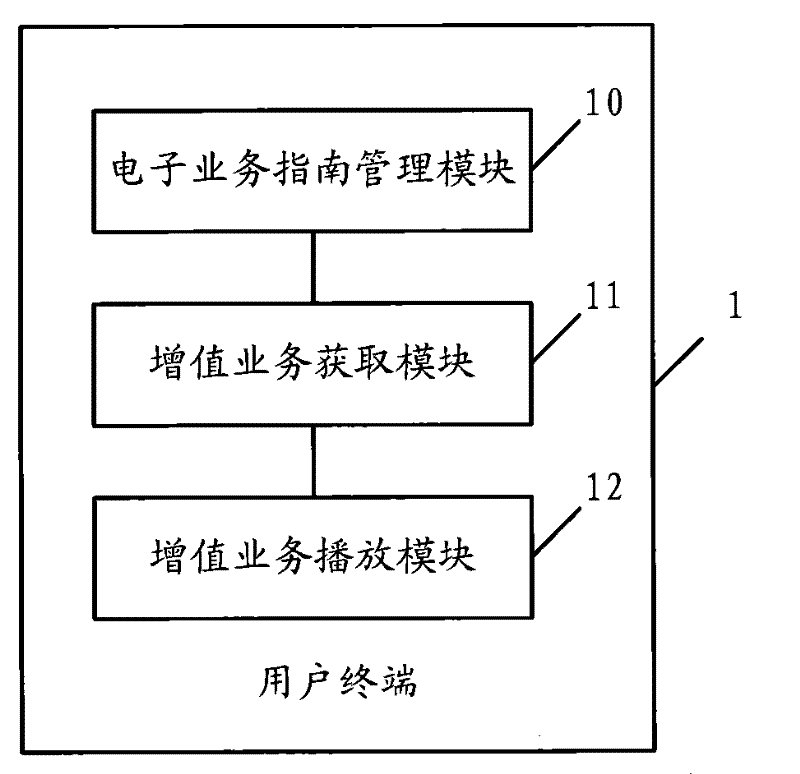 Method, system and user terminal for implementing value-added business