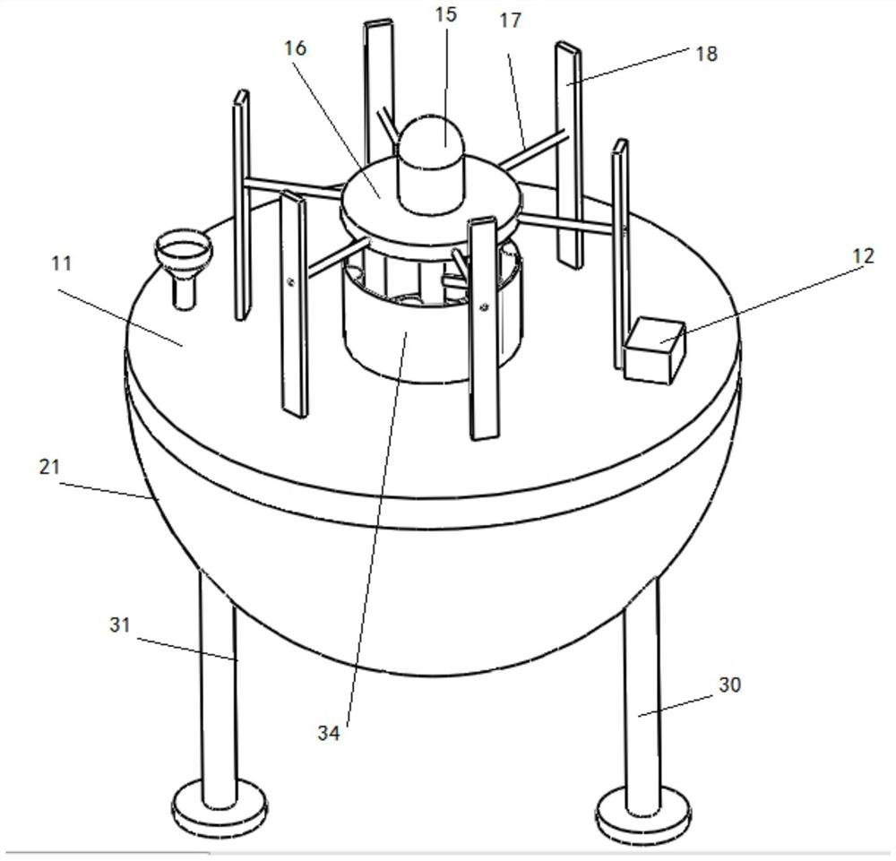 Rubber cement mixing device and method capable of removing bubbles