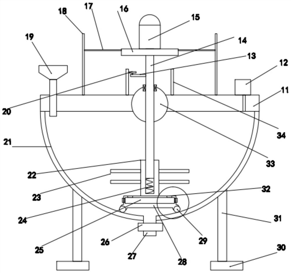 Rubber cement mixing device and method capable of removing bubbles