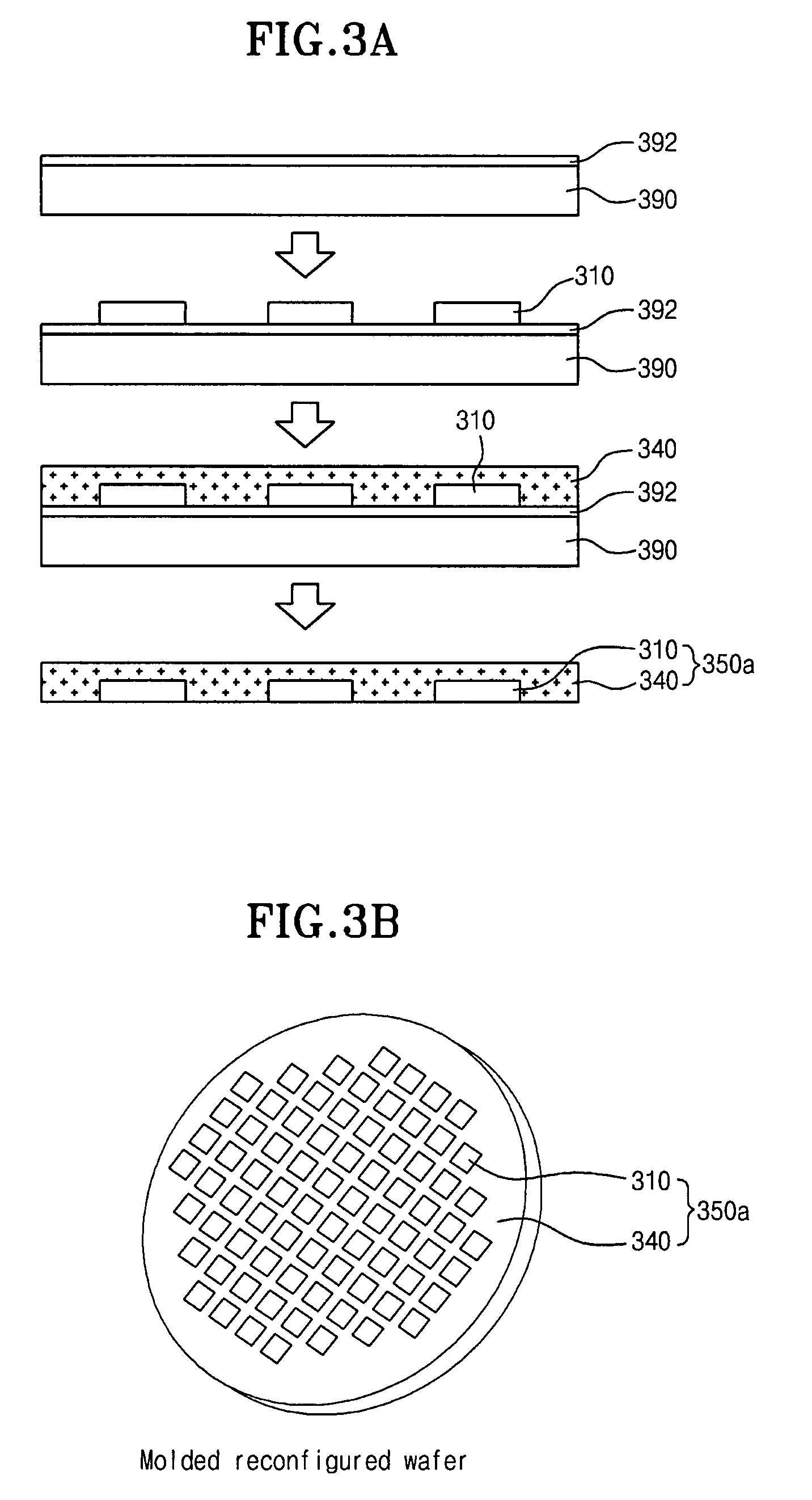 Molded reconfigured wafer, stack package using the same, and method for manufacturing the stack package