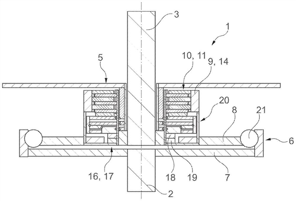 Clutch unit with torsional vibration damper as a clutch support, and hybrid module comprising clutch unit