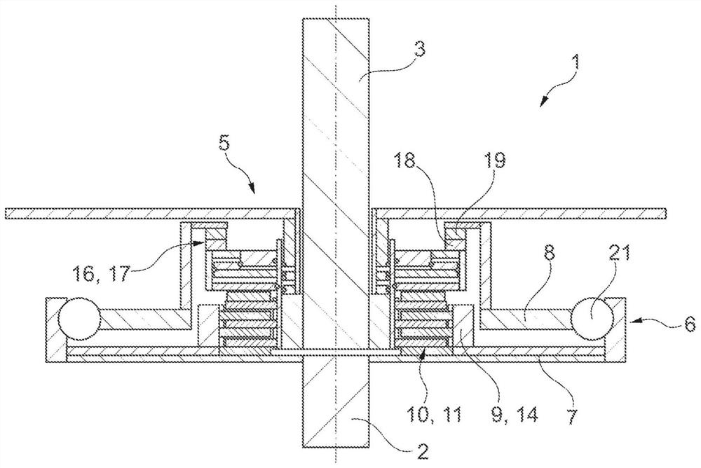 Clutch unit with torsional vibration damper as a clutch support, and hybrid module comprising clutch unit