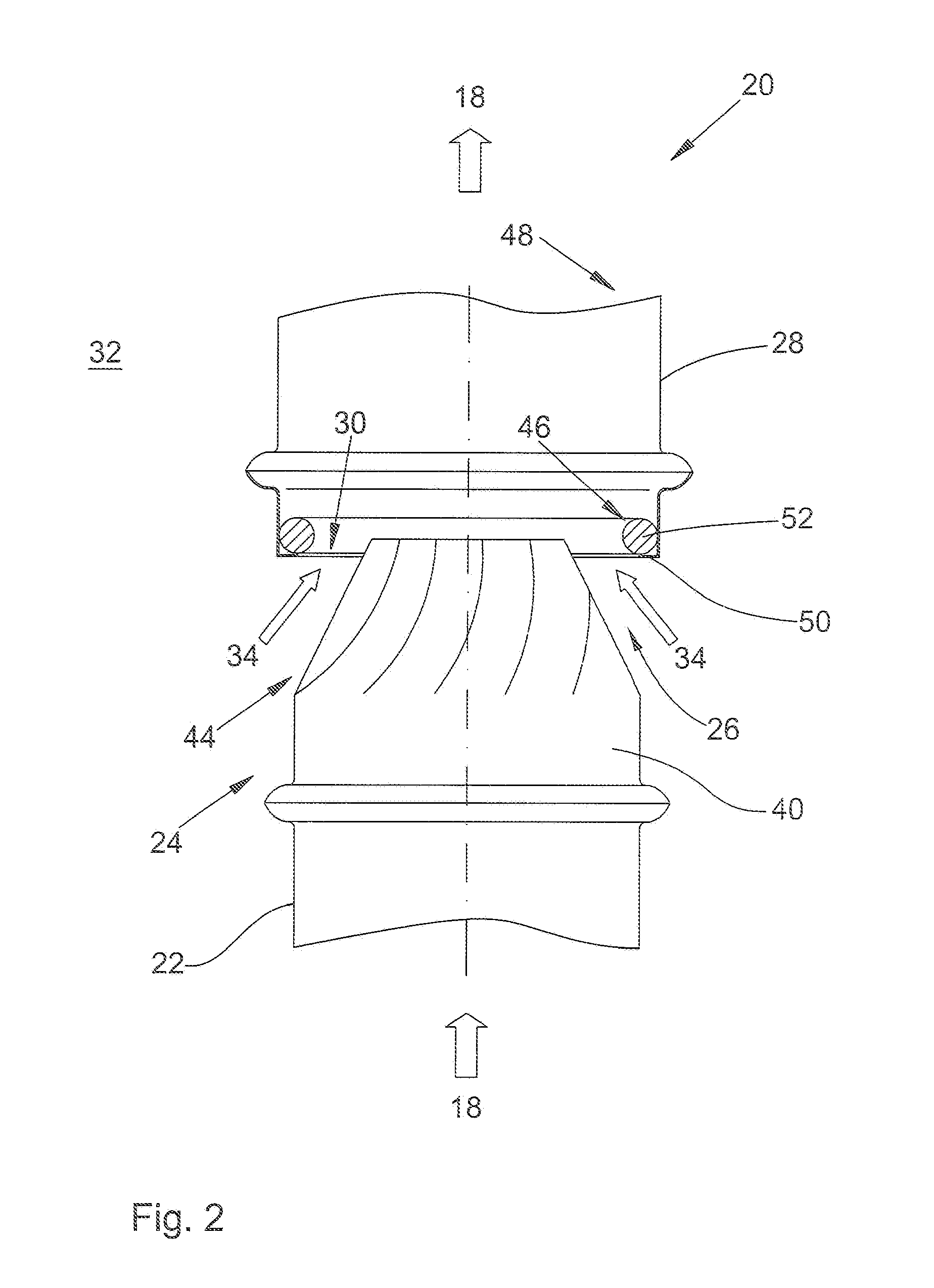 Assembly for cooling an exhaust gas stream