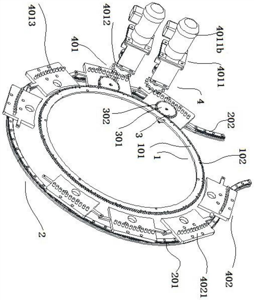 A flexible male rotation transmission device and a coating machine cavity with the device