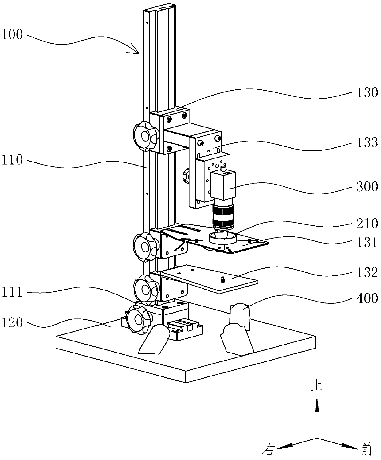 Visual detection device and visual detection method