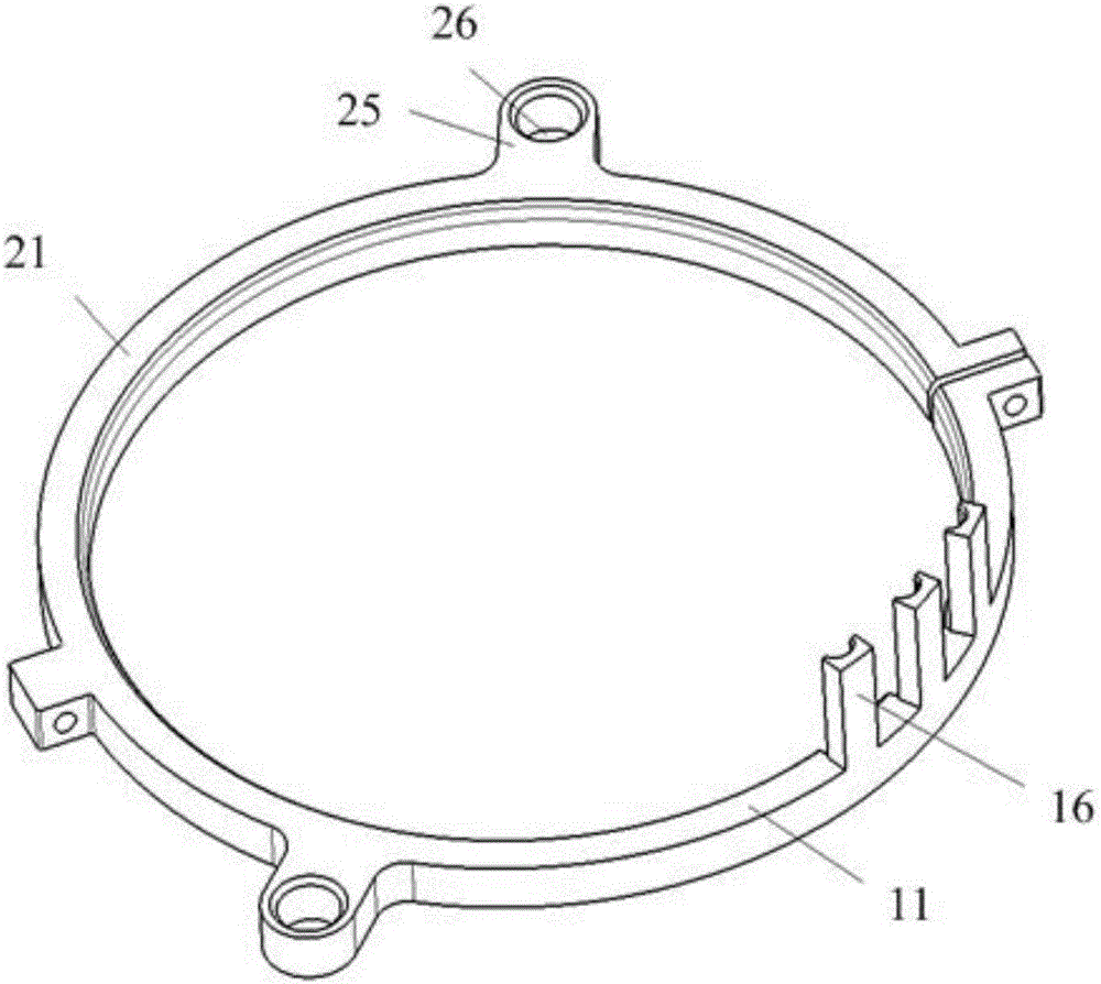 Partitioning type stator crimping apparatus