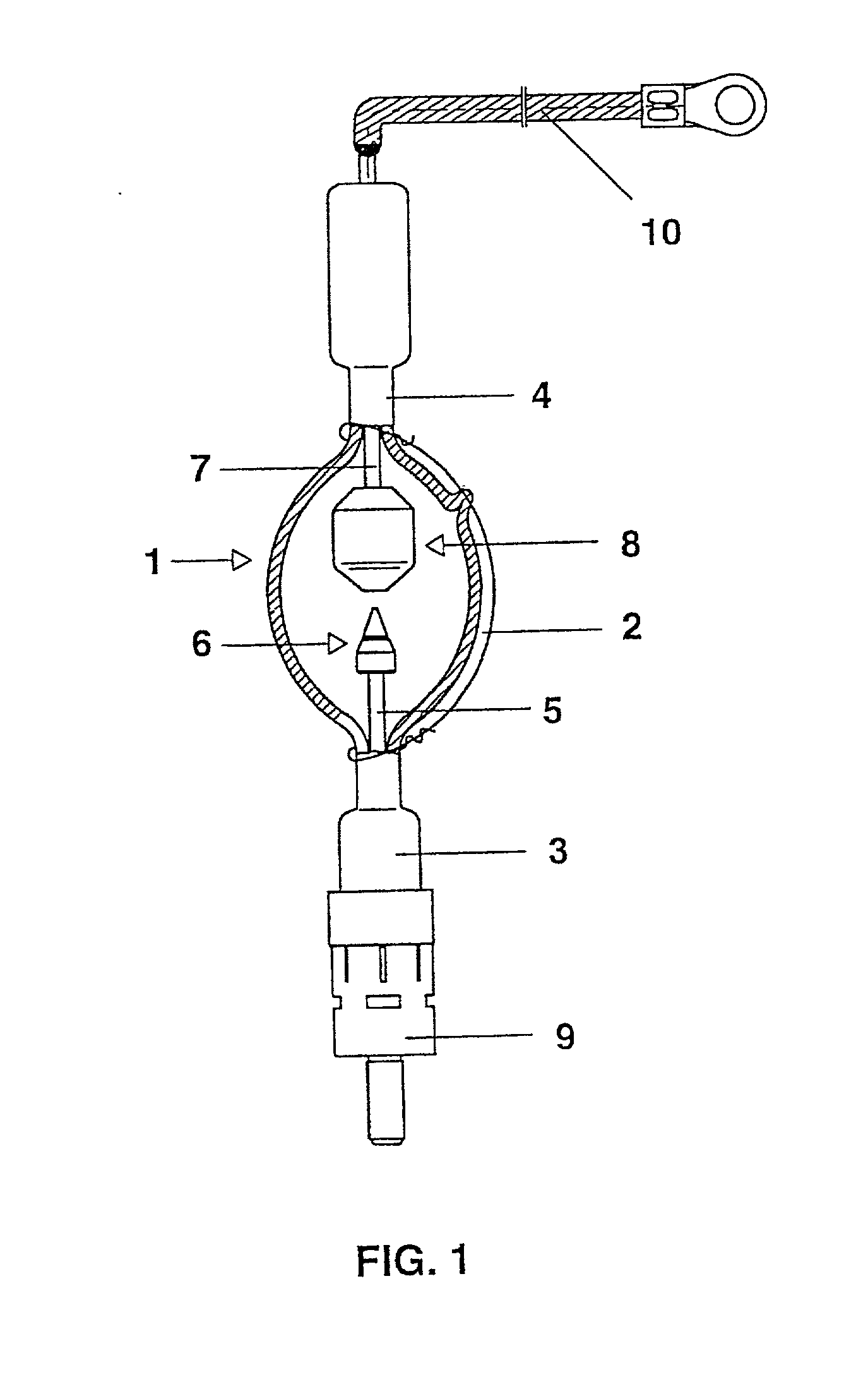 Short-arc high-pressure discharge lamp for digital projection technologies