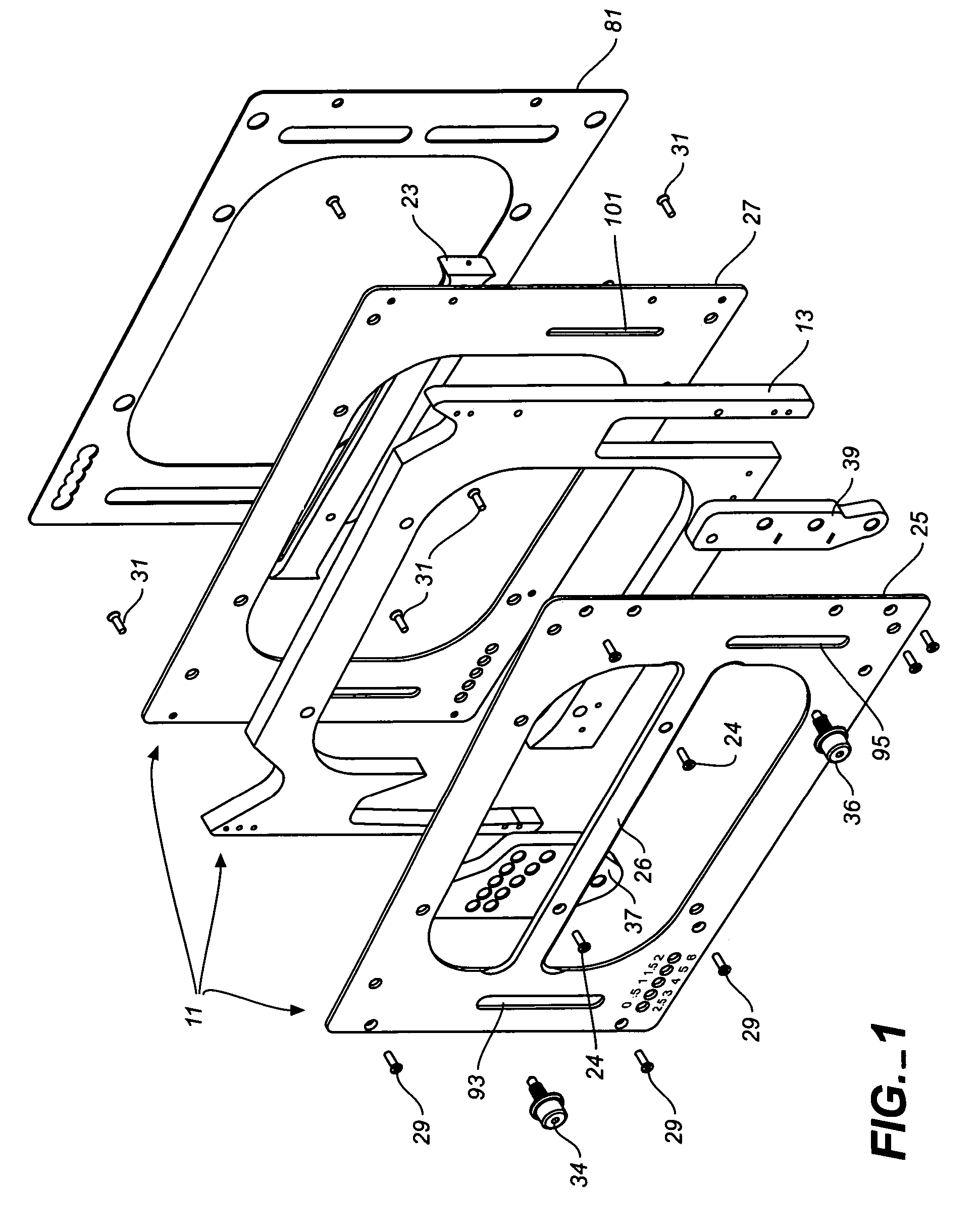 Loudspeaker rigging system having contained maneuverable connecting links