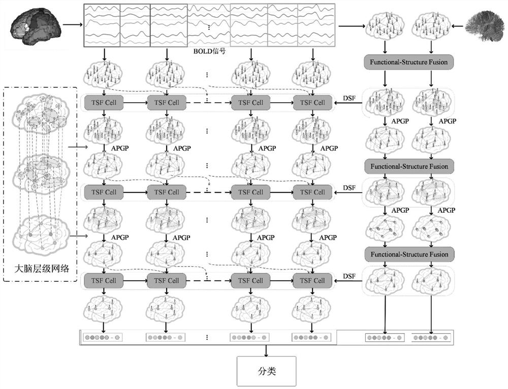 Brain map classification method based on deep multi-modal graph convolution