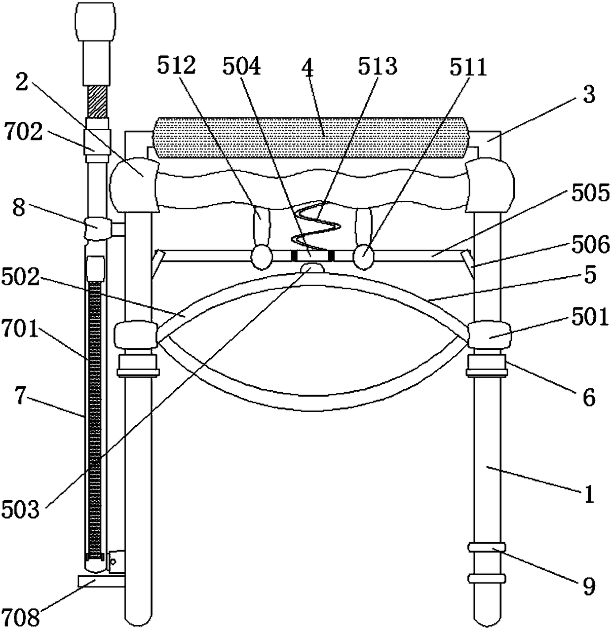 Narrow space clamping anti-scald bowl clamping device capable of realizing side surface control