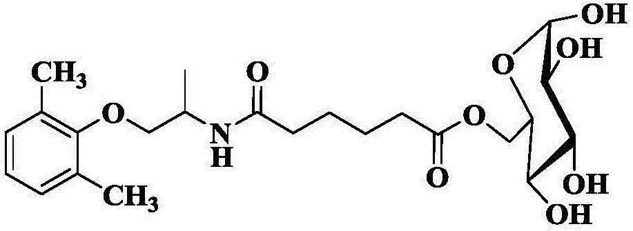Method for lipase-catalyzed online synthesis of N-(5-glucose ester valeryl)mexiletine