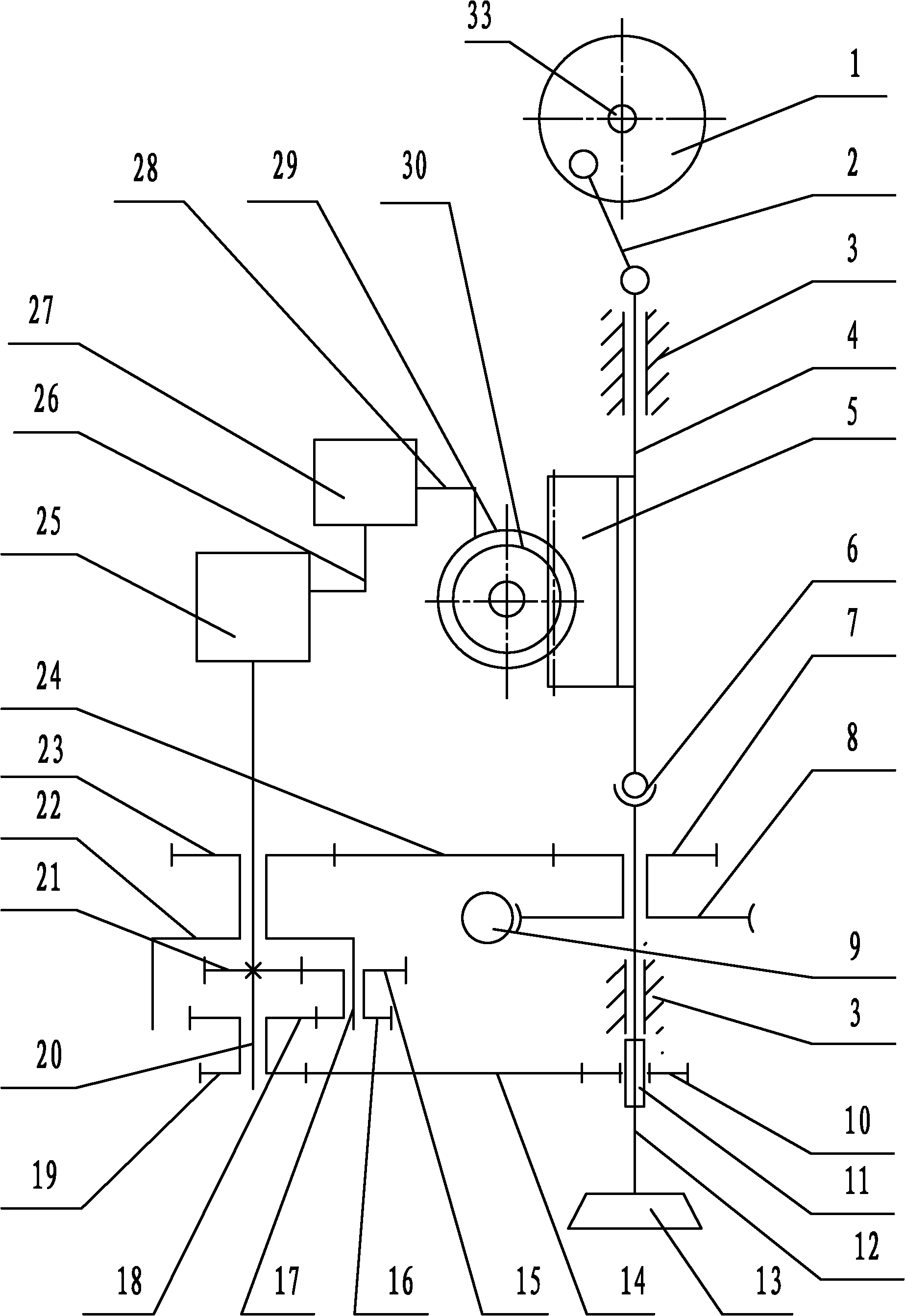 Servo differential transmission device for gear slotting machine