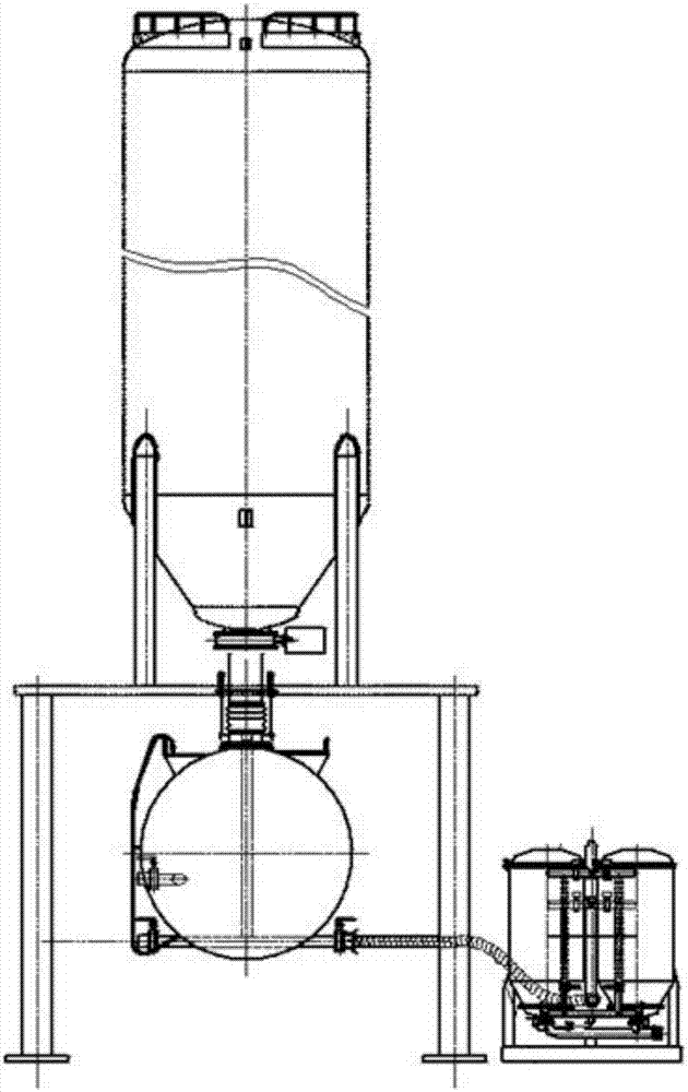 Dust removing device for fly ash truck loading