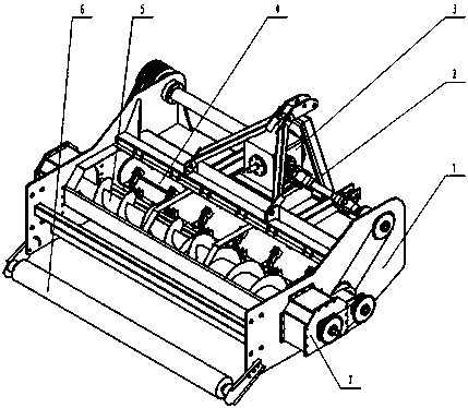 Double-side output-type straw smashing returning machine capable of removing debris on earth surface