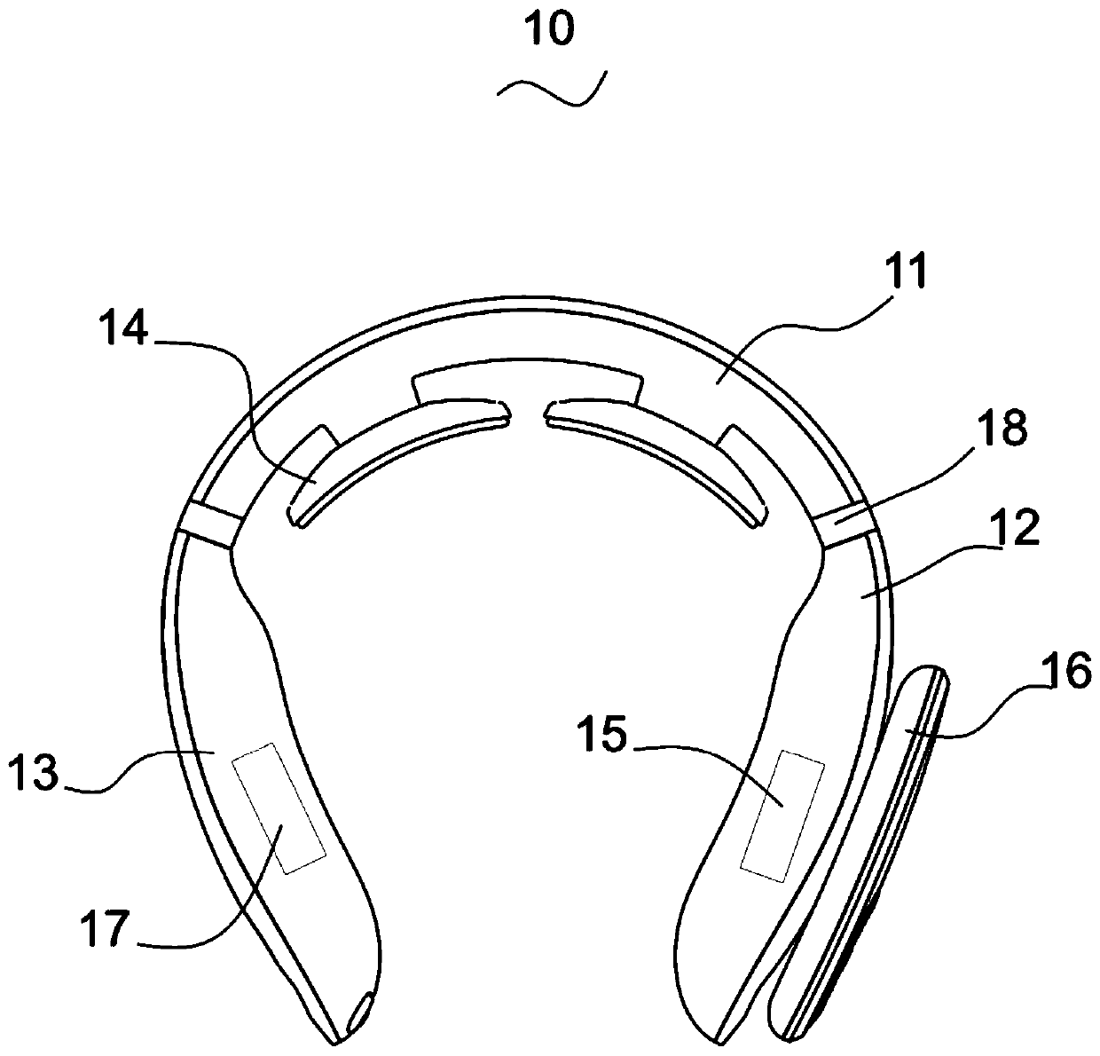 Easy-to-wear neck massager