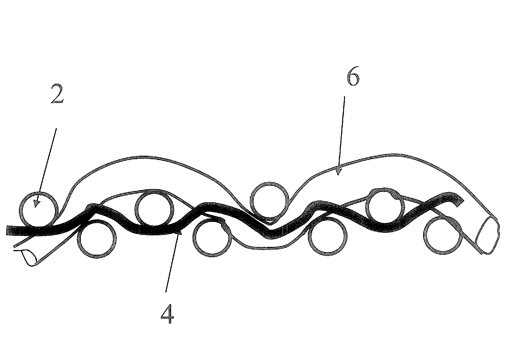 Stretch wovens with separated elastic yarn system