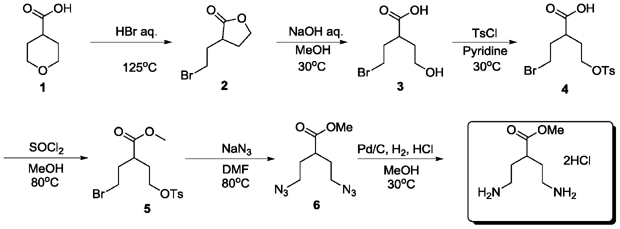 A kind of preparation method of methyl 4-amino-2-(2-ethylamino)butyrate dihydrochloride