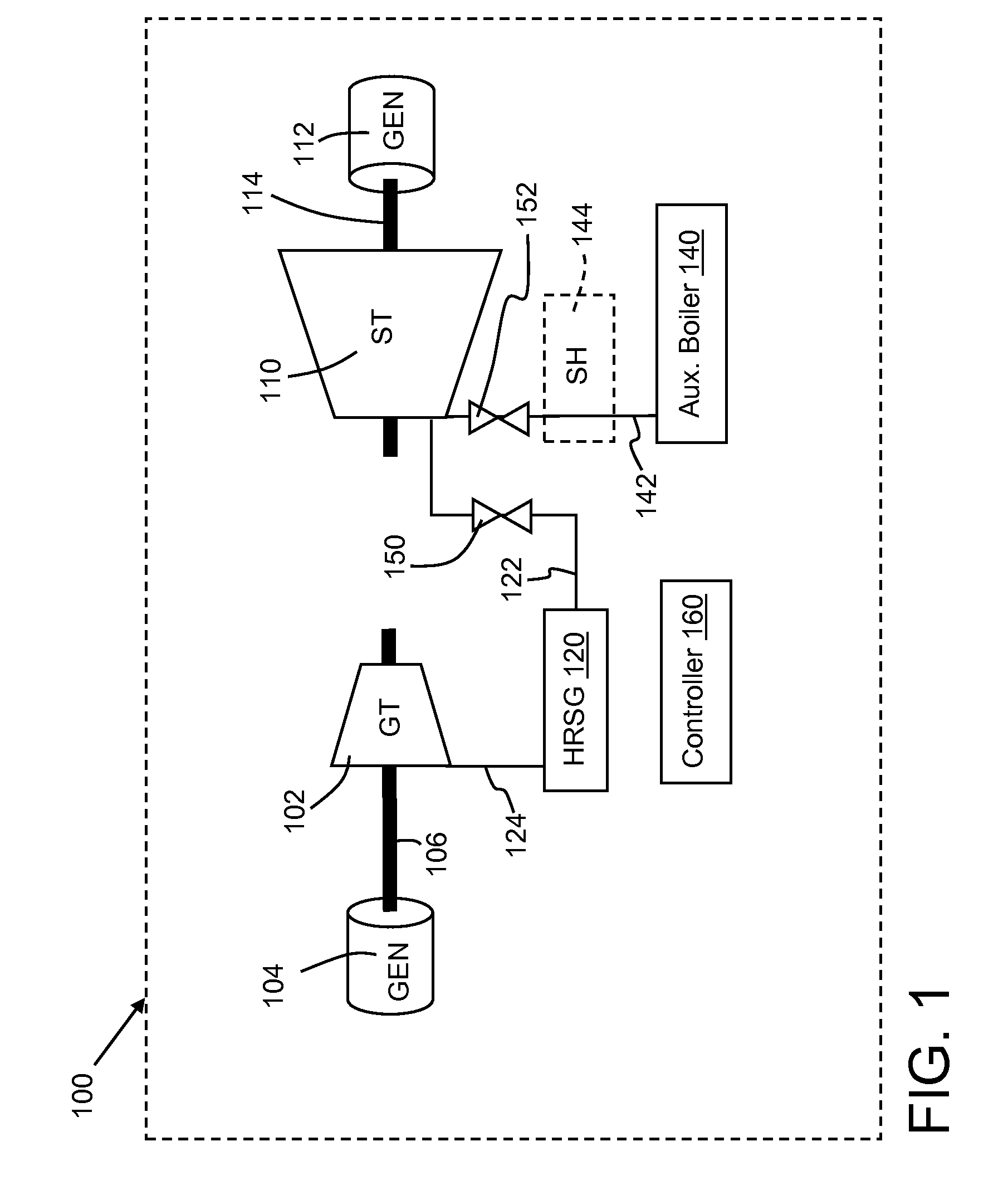 Continuous combined cycle operation power plant and method