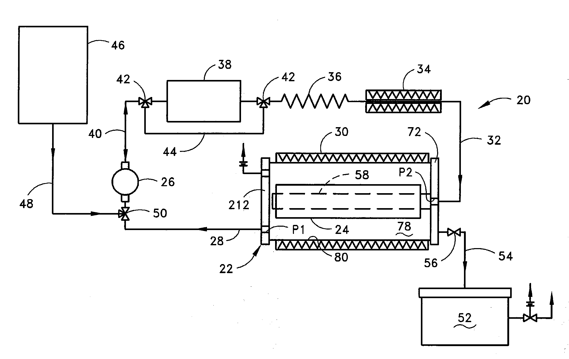 Process for treatment of porous subsrates