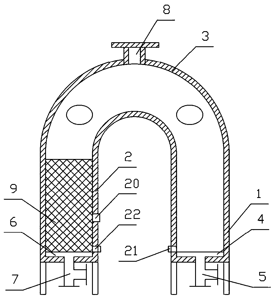 Tank body of water treatment device