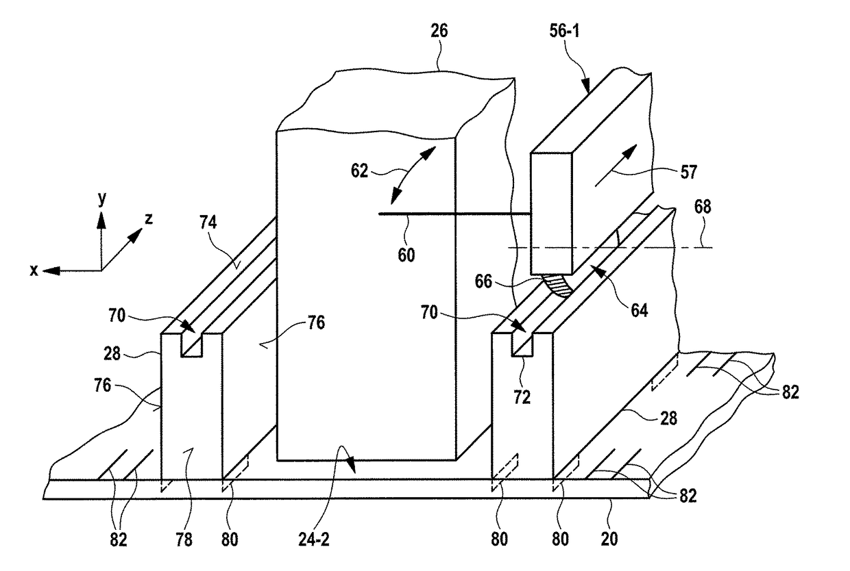 System formed by shelving unit and corresponding telescopic load receiving means without width adjustment