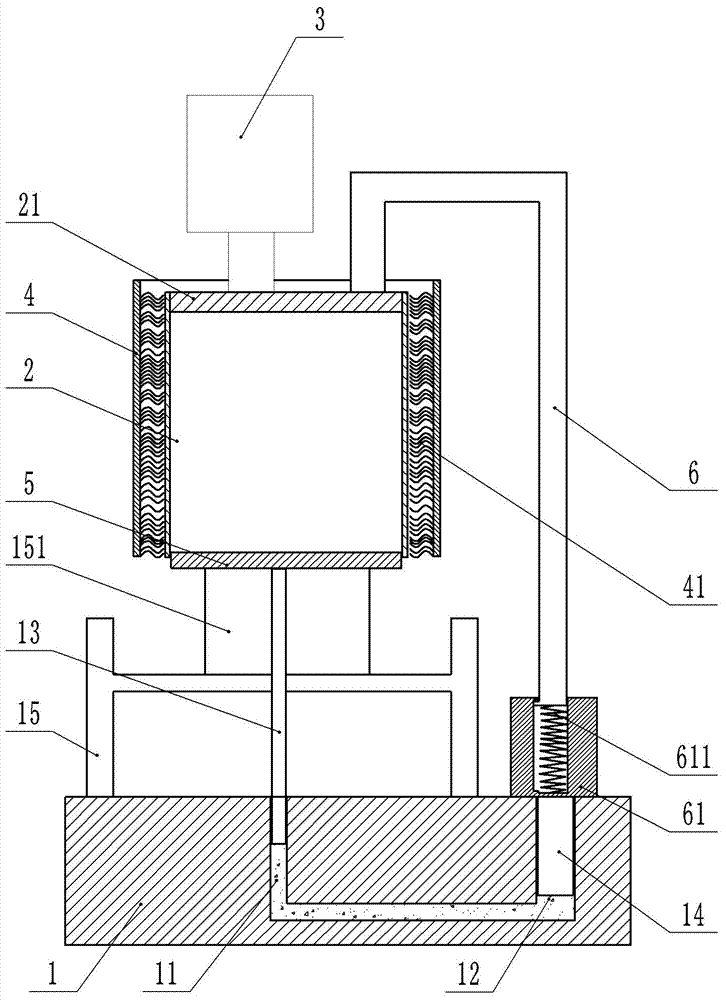 Pickled vegetable dehydrating and discharging device