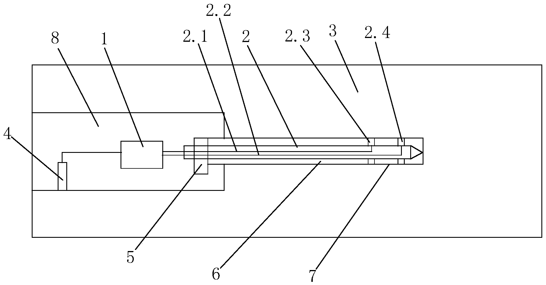 Drilling geophysical prospecting advanced detecting device and method