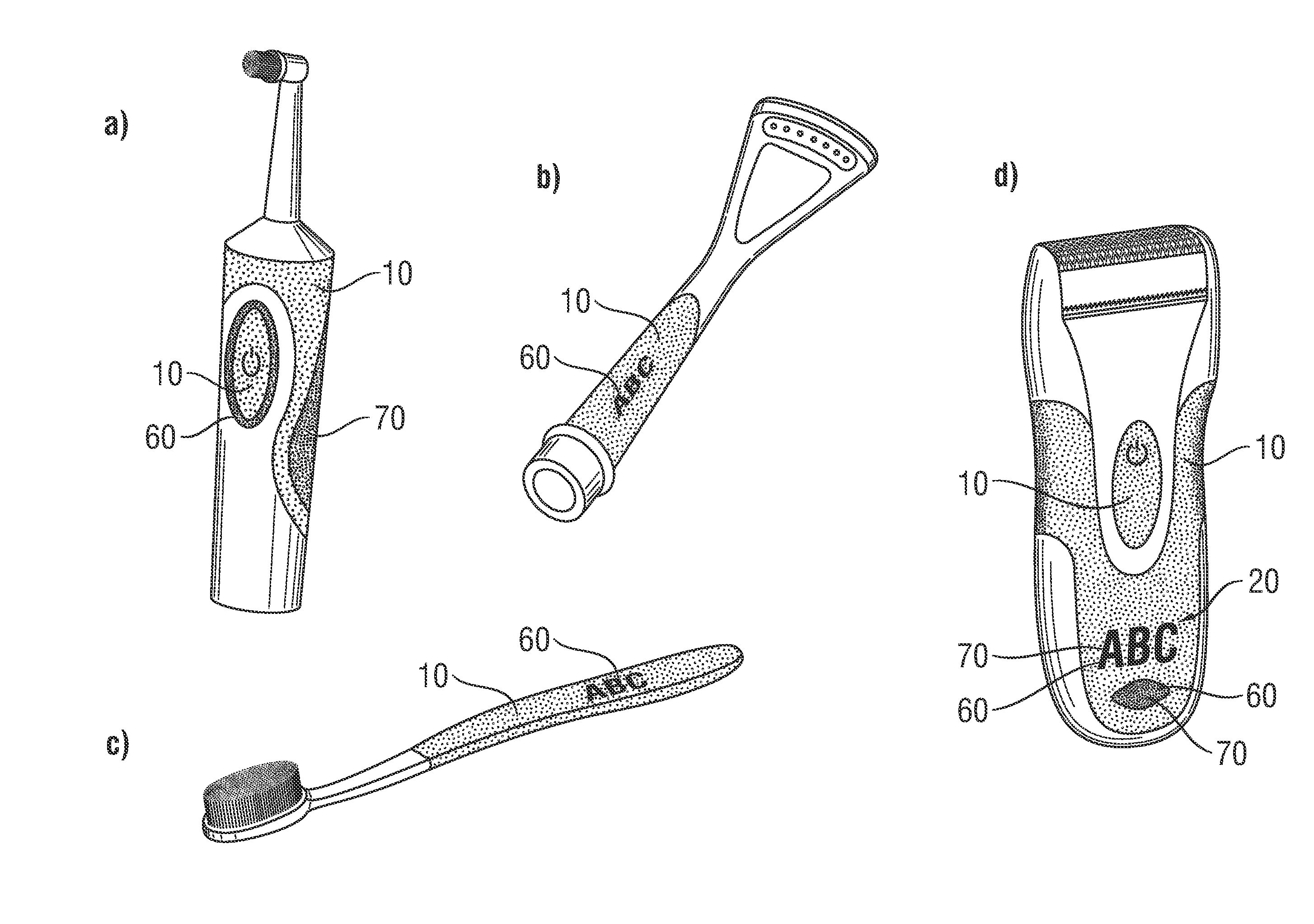 Device having a handle region and a method for manufacturing the device