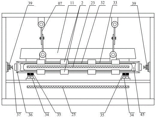 Suspended anti-side deviation conveyor belt demagnetization rack device