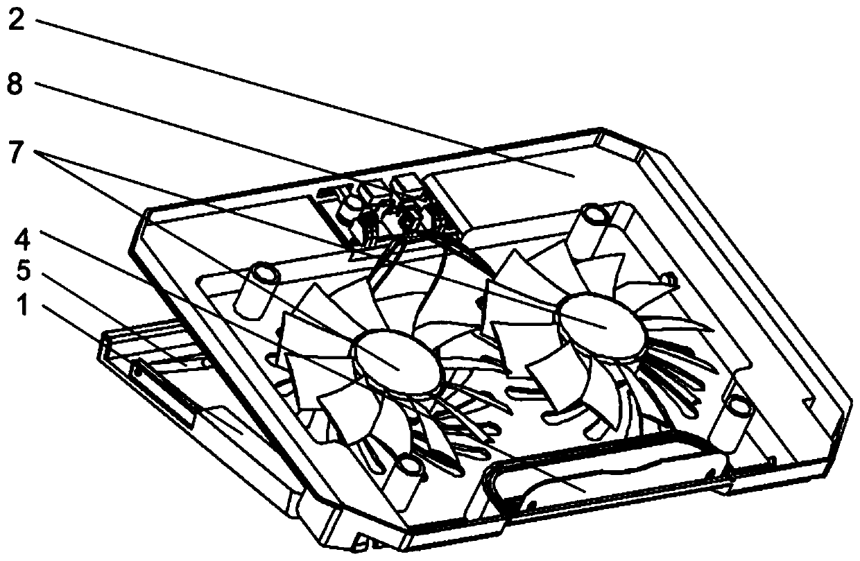 Notebook computer support capable of automatically adjusting angle and wind quantity