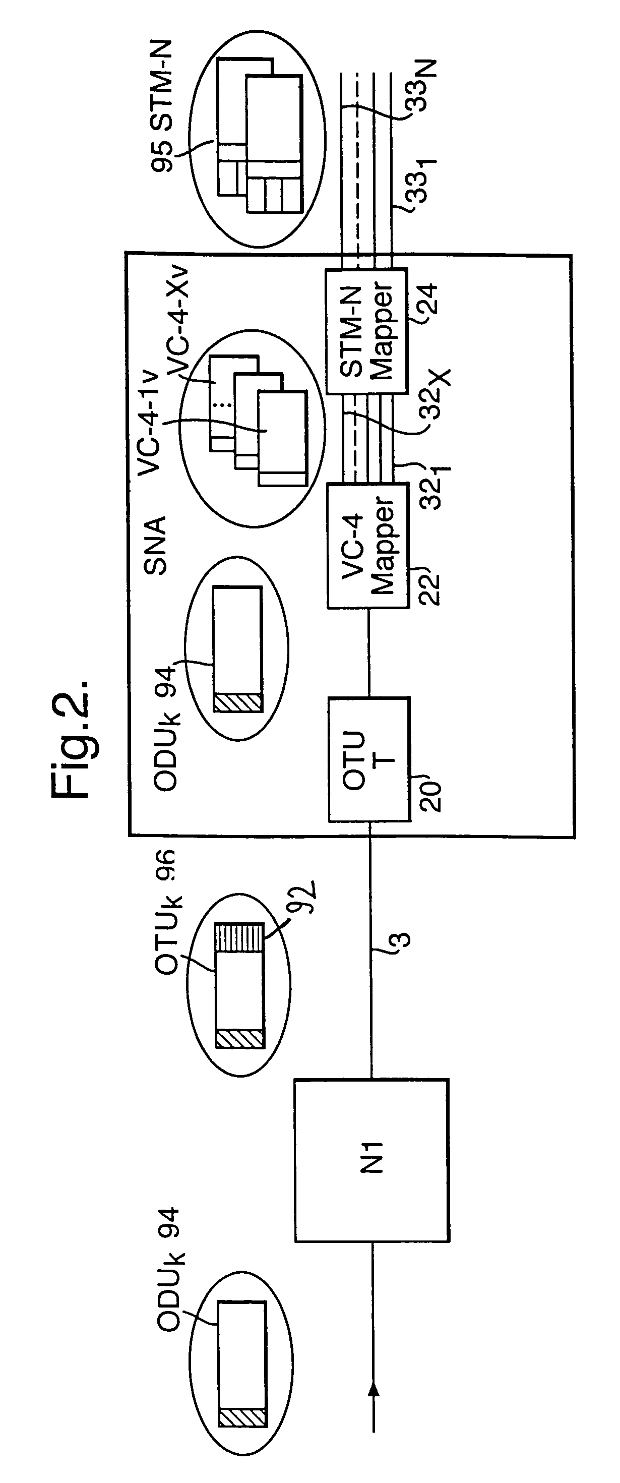 Method and apparatus for tunnelling data in a network