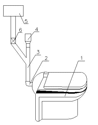 Odor discharging and energy-saving system of toilet and mounting method of odor discharging and energy-saving system