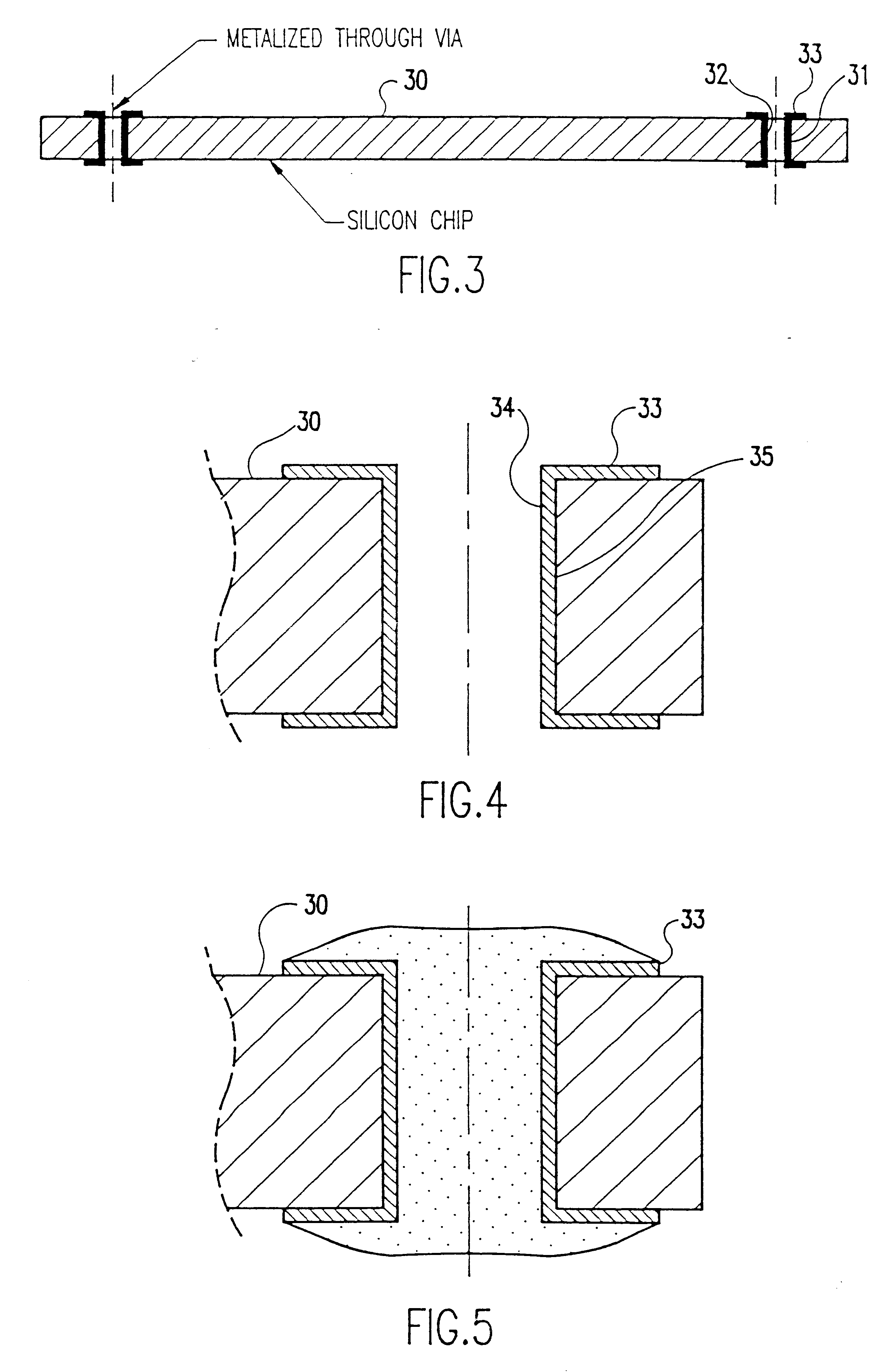 High density integrated circuit packaging with chip stacking and via interconnections