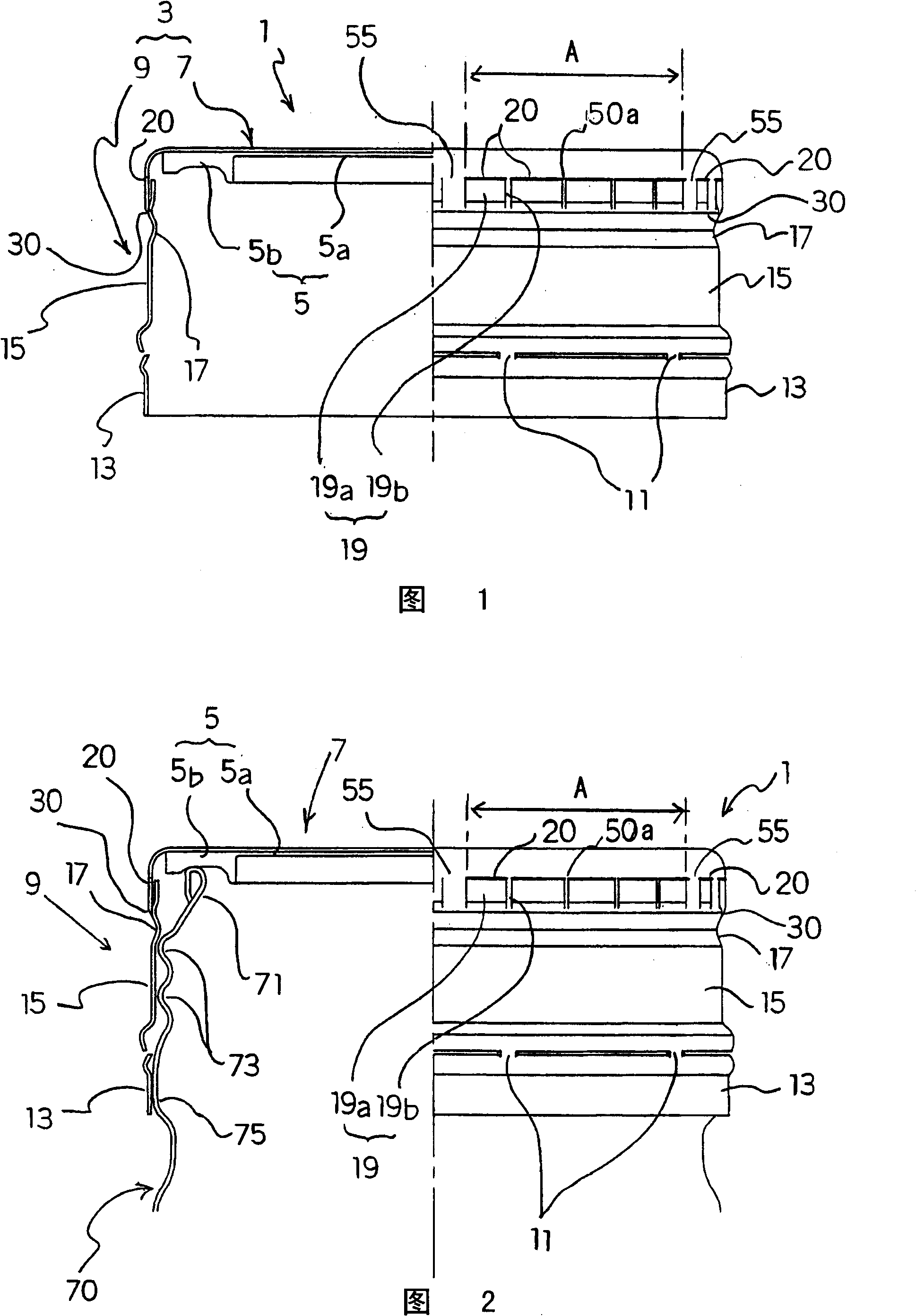 Metallic container closure having internal pressure release function