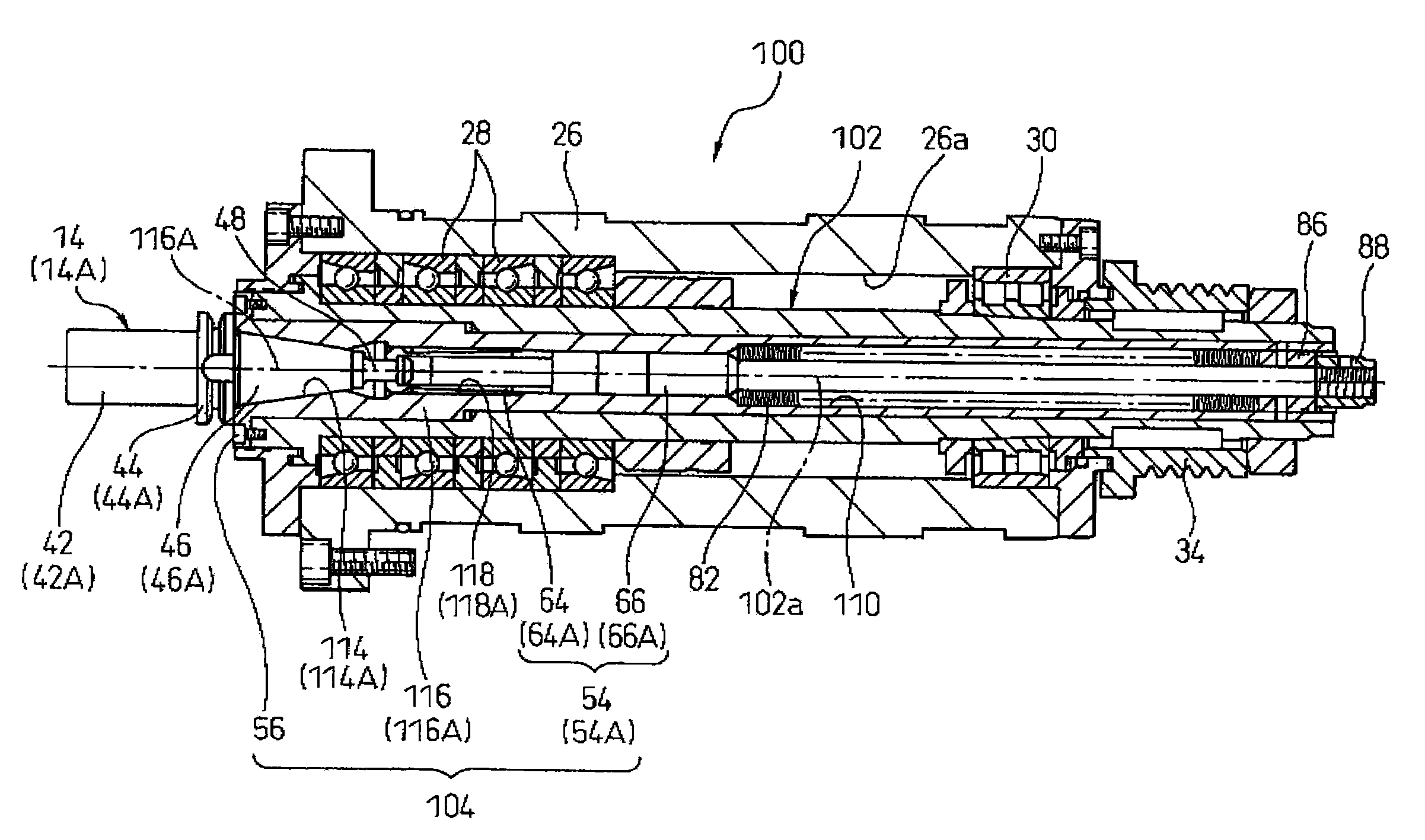 Spindle head device and machine tool