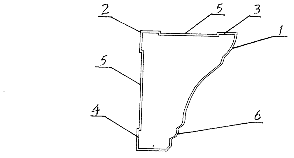 Overall wardrobe capping decorative rib