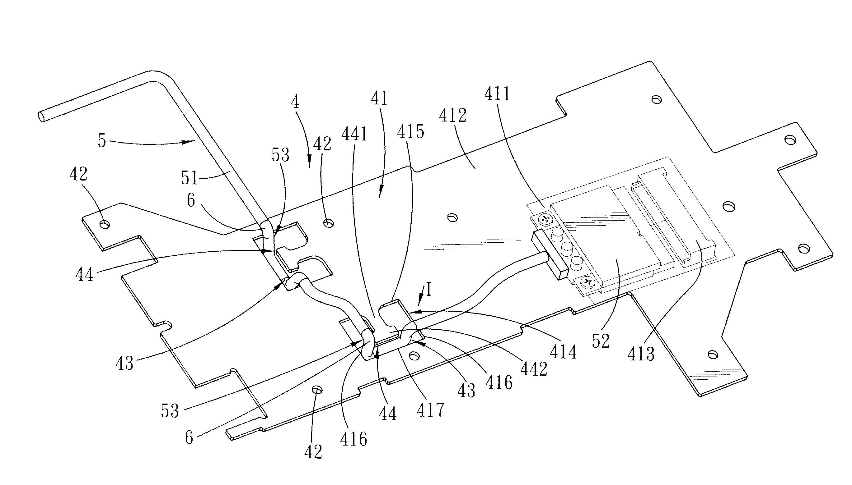 Cable-Organizing Circuit Board and an Electronic Device Incorporating the Same