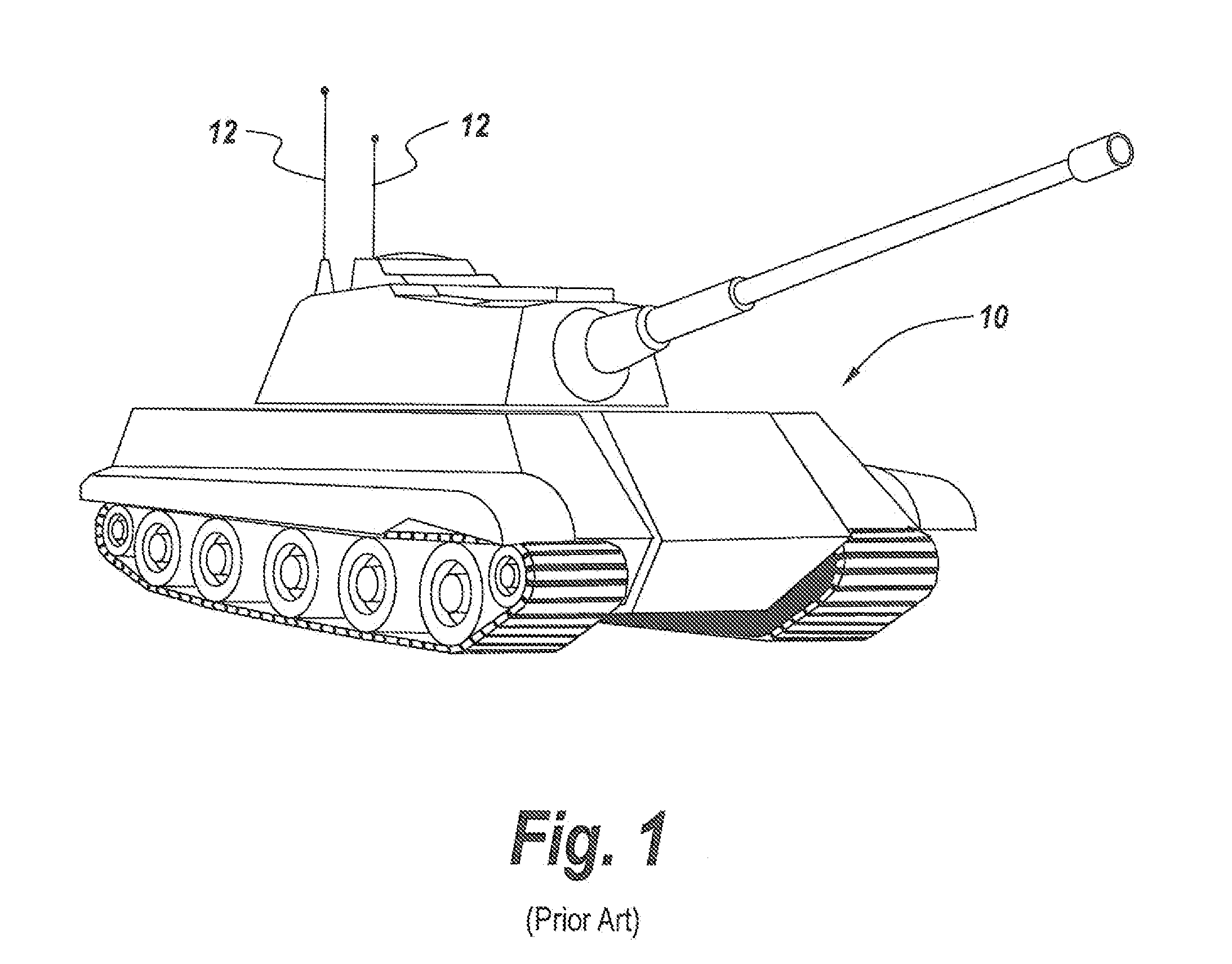 Wide Band Embedded Armor Antenna Using Double Parasitic Elements